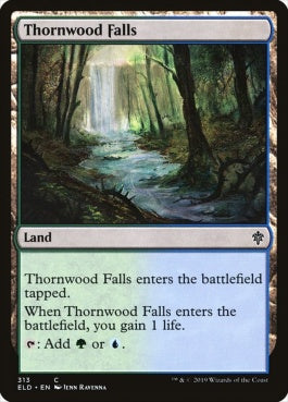 naokuroshop MTG [ELD][313][土地][C][EN][茨森の滝/Thornwood Falls] NM