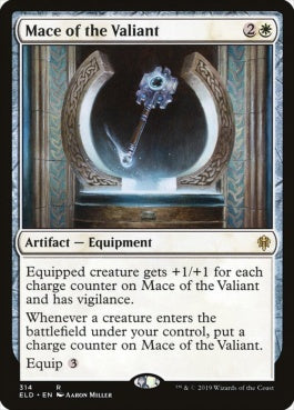 naokuroshop MTG [ELD][314][白][R][EN][勇敢な者の鎚鉾/Mace of the Valiant] NM