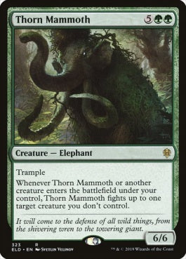 naokuroshop MTG [ELD][323][緑][R][EN][茨のマンモス/Thorn Mammoth] NM