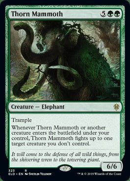 naokuroshop MTG [ELD][323][緑][R][JP][茨のマンモス/Thorn Mammoth] NM