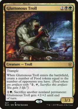 naokuroshop MTG [ELD][327][多][R][EN][大食いトロール/Gluttonous Troll] NM