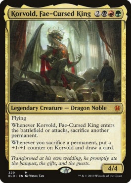 naokuroshop MTG [ELD][329][多][M][JP][フェイに呪われた王、コルヴォルド/Korvold, Fae-Cursed King] NM