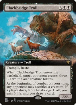 naokuroshop MTG [ELD][353][黒][R][EN][カタカタ橋のトロール/Clackbridge Troll] NM