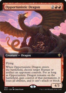 naokuroshop MTG [ELD][364][赤][R][EN][日和見ドラゴン/Opportunistic Dragon] NM