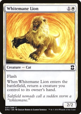 naokuroshop MTG [EMA][037][白][C][EN][白たてがみのライオン/Whitemane Lion] NM