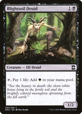 naokuroshop MTG [EMA][080][黒][C][EN][病み土のドルイド/Blightsoil Druid] NM