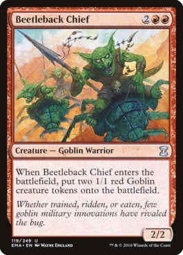 naokuroshop MTG [EMA][119][赤][U][EN][甲虫背の酋長/Beetleback Chief] NM