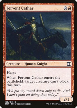 naokuroshop MTG [EMA][129][赤][C][EN][熱血漢の聖戦士/Fervent Cathar] NM