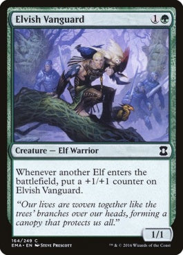 naokuroshop MTG [EMA][164][緑][C][EN][エルフの先兵/Elvish Vanguard] NM