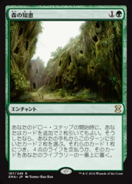 naokuroshop MTG [EMA][187][緑][R][JP][森の知恵/Sylvan Library] NM