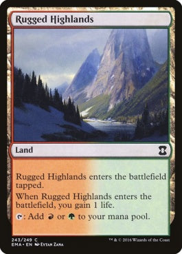 naokuroshop MTG [EMA][243][土地][C][EN][岩だらけの高地/Rugged Highlands] NM