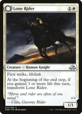 naokuroshop MTG [EMN][033][白][U][EN][単体騎手/Lone Rider] NM