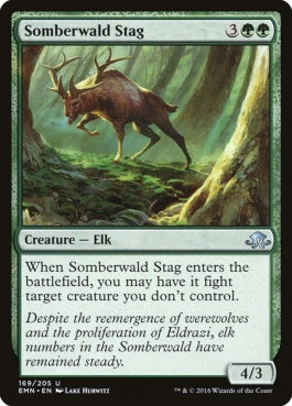 naokuroshop MTG [EMN][169][緑][U][EN][ソンバーワルドの雄鹿/Somberwald Stag] NM