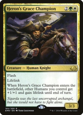 naokuroshop MTG [EMN][185][多][R][EN][優雅な鷺の勇者/Heron's Grace Champion] NM