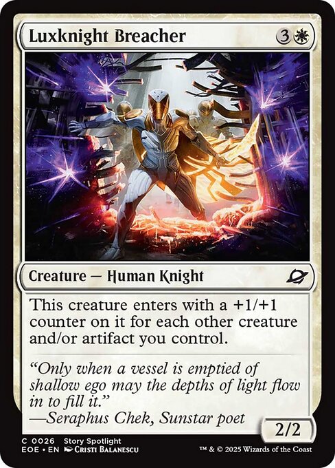 [EOE][0026][白][C][EN][光明騎士の突破者/Luxknight Breacher]（foil）