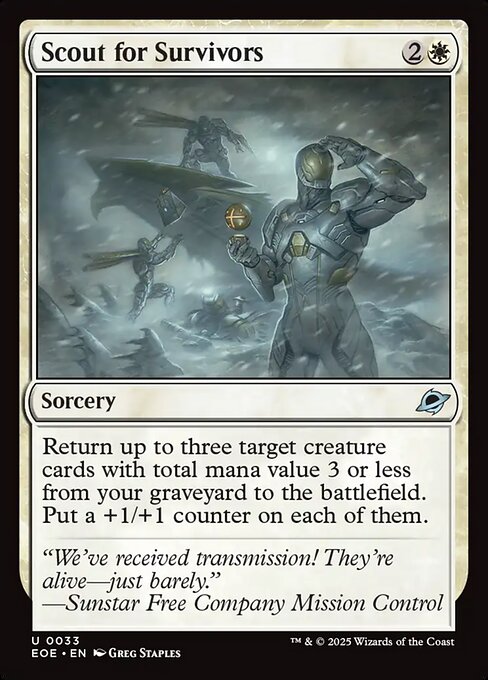 [EOE][0033][白][U][EN][生存者探し/Scout for Survivors]（foil）