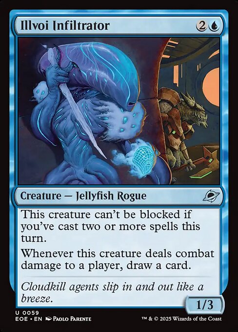 [EOE][0059][青][U][EN][イルヴォイの潜入者/Illvoi Infiltrator]（foil）