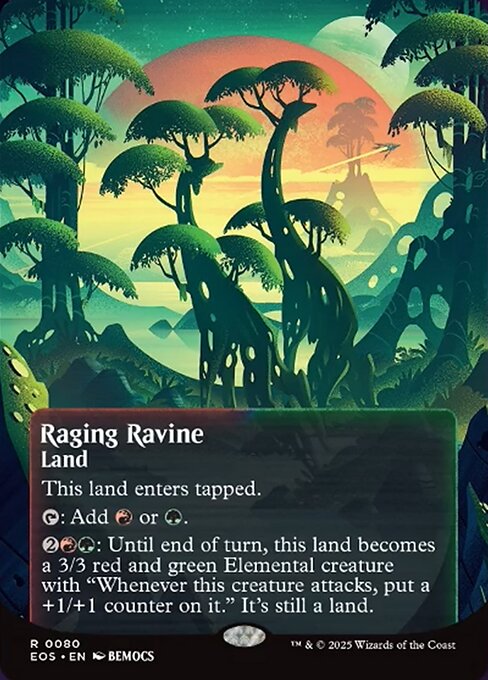 [EOS][0080][土地][R][EN][怒り狂う山峡/Raging Ravine]（foil）