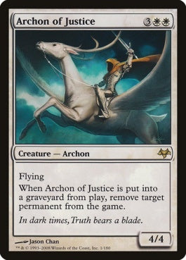 naokuroshop MTG [EVE][001][白][R][EN][正義の執政官/Archon of Justice] NM