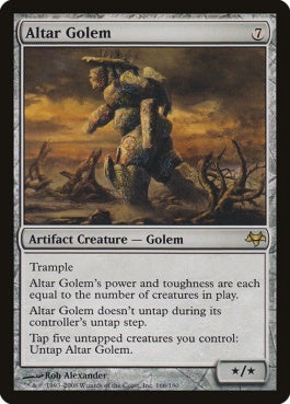 naokuroshop MTG [EVE][166][茶][R][EN][祭壇のゴーレム/Altar Golem] NM