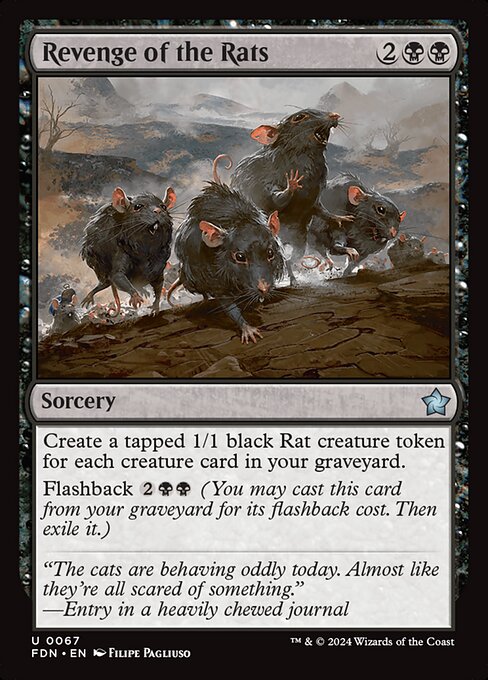 naokuroshop MTG [FDN][0067][黒][U][EN][ネズミの逆襲/Revenge of the Rats]（foil） NM