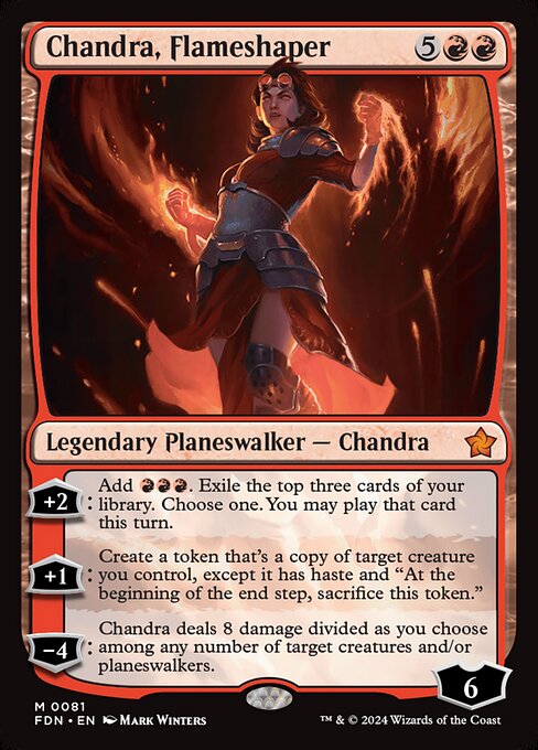 naokuroshop MTG [FDN][0081][赤][M][EN][整炎師、チャンドラ/Chandra, Flameshaper]（foil） NM