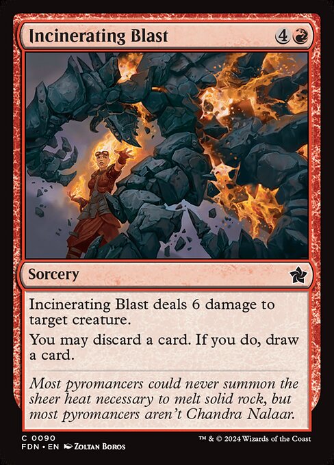 naokuroshop MTG [FDN][0090][赤][C][EN][焼却破/Incinerating Blast]（foil） NM