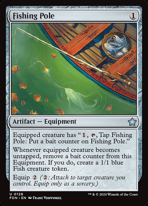 naokuroshop MTG [FDN][0128][茶][U][EN][釣り竿/Fishing Pole]（foil） NM