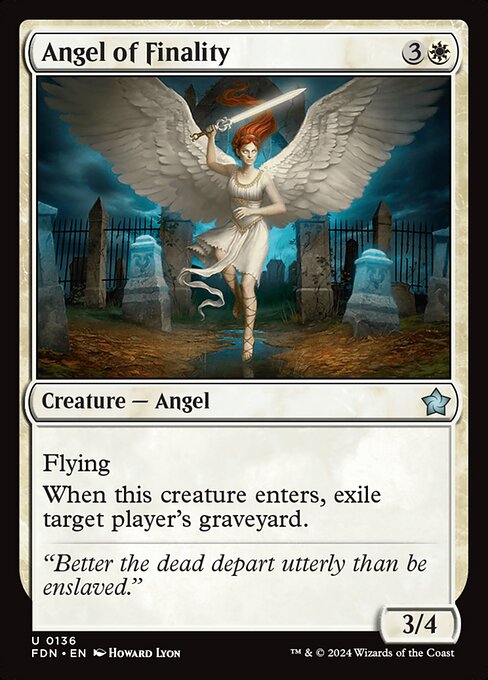 naokuroshop MTG [FDN][0136][白][U][EN][決断の天使/Angel of Finality]（foil） NM