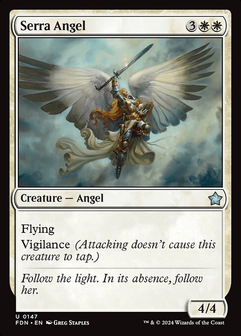 naokuroshop MTG [FDN][0147][白][U][EN][セラの天使/Serra Angel]（foil） NM