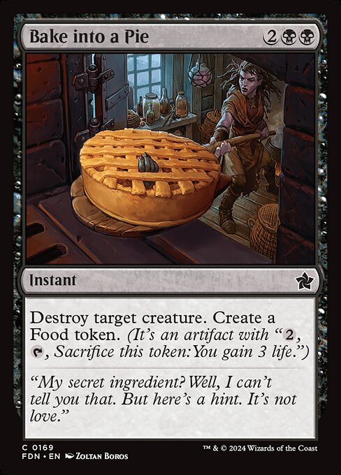 naokuroshop MTG [FDN][0169][黒][C][EN][パイ包み/Bake into a Pie]（foil） NM