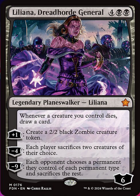 naokuroshop MTG [FDN][0176][黒][M][EN][戦慄衆の将軍、リリアナ/Liliana, Dreadhorde General] NM