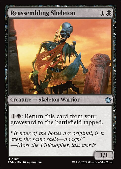 naokuroshop MTG [FDN][0182][黒][U][EN][組み直しの骸骨/Reassembling Skeleton]（foil） NM