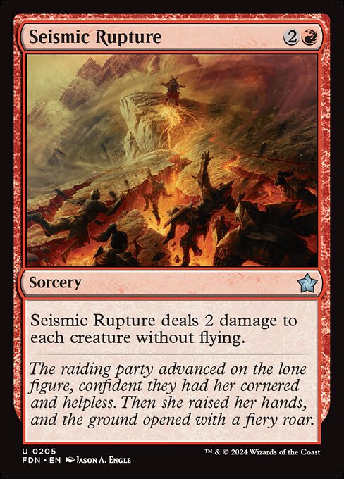 naokuroshop MTG [FDN][0205][赤][U][EN][大地の断裂/Seismic Rupture]（foil） NM