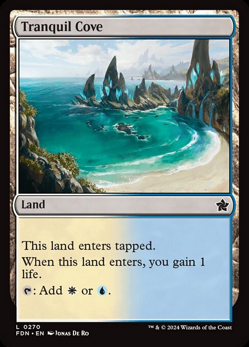 naokuroshop MTG [FDN][0270][土地][C][EN][平穏な入り江/Tranquil Cove] NM