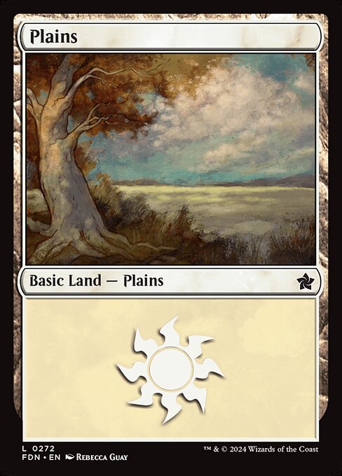 naokuroshop MTG [FDN][0272][土地][C][EN][平地/Plains]（foil） NM