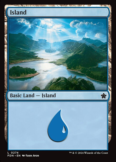 naokuroshop MTG [FDN][0274][土地][C][EN][島/Island]（foil） NM