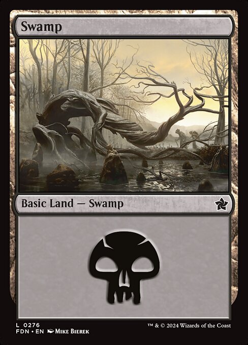 naokuroshop MTG [FDN][0276][土地][C][EN][沼/Swamp]（foil） NM