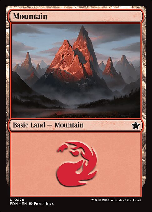 naokuroshop MTG [FDN][0278][土地][C][EN][山/Mountain] NM