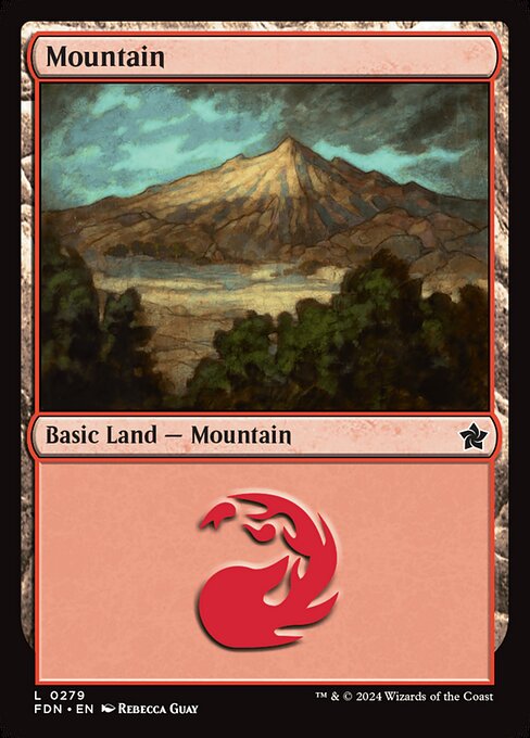 naokuroshop MTG [FDN][0279][土地][C][EN][山/Mountain]（foil） NM