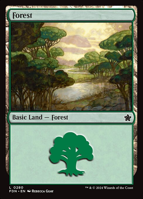 naokuroshop MTG [FDN][0280][土地][C][EN][森/Forest] NM