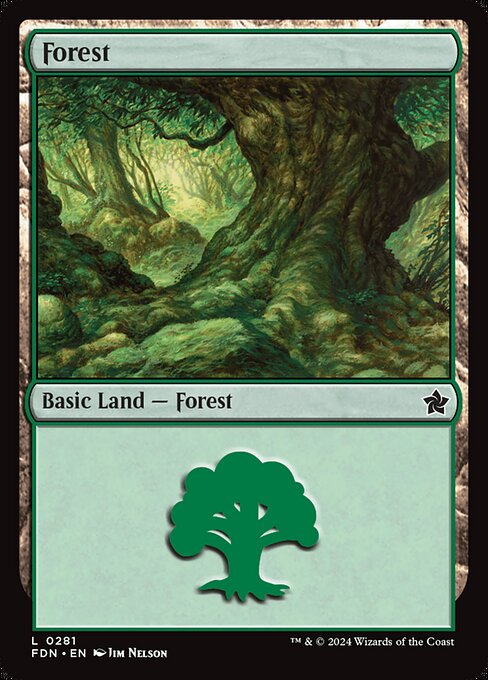 naokuroshop MTG [FDN][0281][土地][C][EN][森/Forest] NM