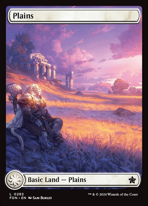 naokuroshop MTG [FDN][0282][土地][C][EN][平地/Plains]（foil） NM