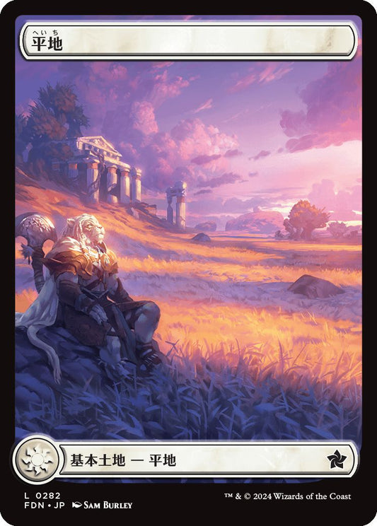 naokuroshop MTG [FDN][0282][土地][C][JP][平地/Plains]（foil） NM