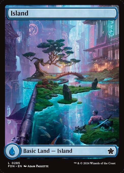 naokuroshop MTG [FDN][0285][土地][C][EN][島/Island]（foil） NM