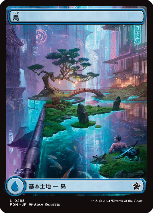 naokuroshop MTG [FDN][0285][土地][C][JP][島/Island]（foil） NM