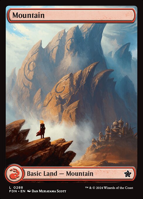 naokuroshop MTG [FDN][0288][土地][C][EN][山/Mountain]（foil） NM