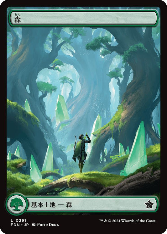 naokuroshop MTG [FDN][0291][土地][C][JP][森/Forest] NM