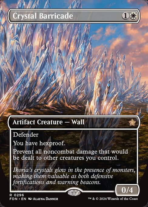 naokuroshop MTG [FDN][0296][白][R][EN][水晶のバリケード/Crystal Barricade]（foil） NM