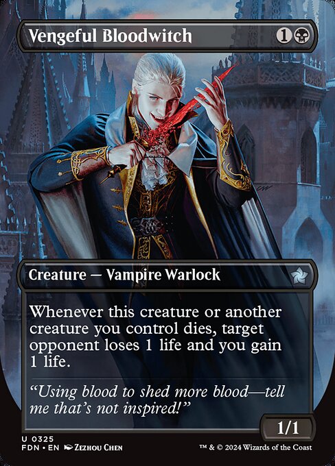 naokuroshop MTG [FDN][0325][黒][U][EN][復讐に燃えた血術師/Vengeful Bloodwitch] NM